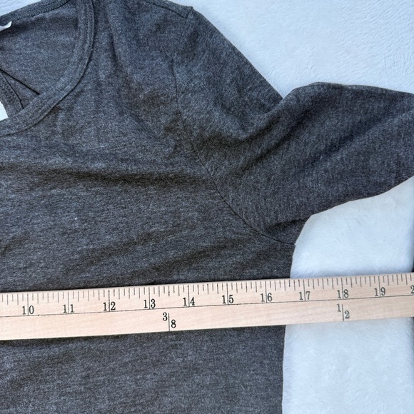 NWT Karen Kane Long Sleeve Open Back Keyhole Tunic Top Charcoal Gray S - Picture 7 of 7